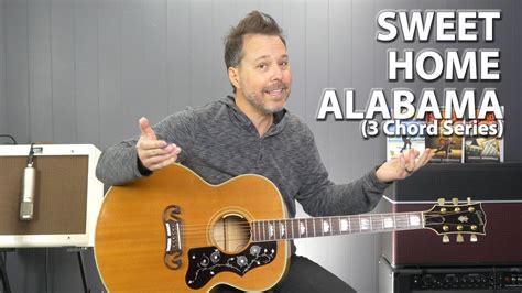 How to play sweet home alabama on guitar. In the figure below, we’ll show you how these chords are applied in “Sweet Home Alabama.”. Figure 18: Chord diagrams for D chord, C chord, G chord, F chord, F (light version). Now let’s take a look at the chord progressions for the chorus. We added a little counting part to help you with the rhythm. 
