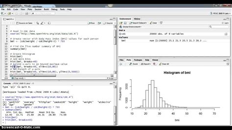 How to plot a histogram in rstudio