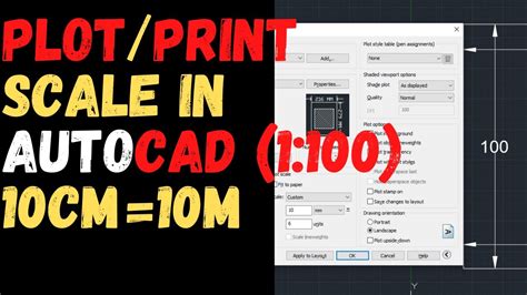How to plot in scale in autocad