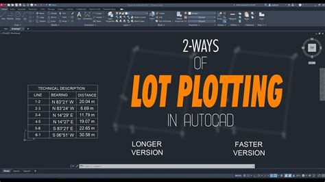 How to plot lot coordinates in autocad