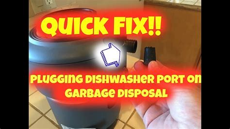 How to plug a dishwasher drain on garbage disposal …