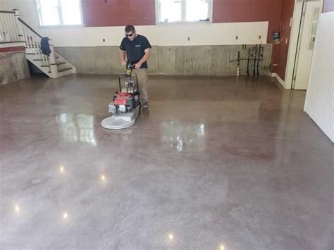 How to polish concrete floors. Dye Application. Before applying the color, the first step is densifying the floor. The first cuts made when polishing open up the pores of the slabs, Balch explains. The densifier is used to fill ... 