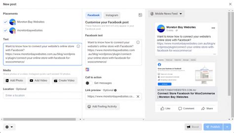 How to post link in facebook