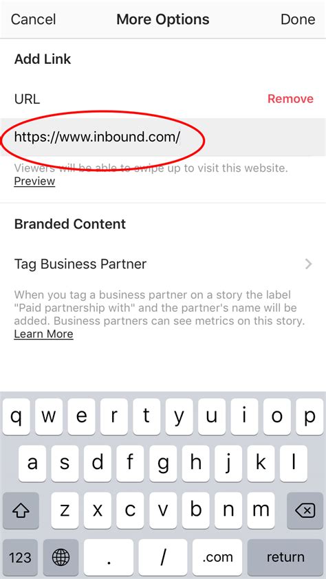 How to post url in instagram story