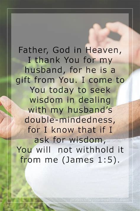 How to pray for a double minded husband.  It&rsquo;s not pretty to be that person. ...