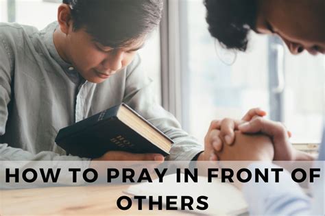 How to pray in front of others