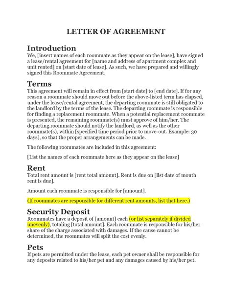 How to prepare an agreement