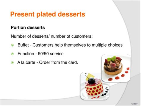 How to present dessert attractively