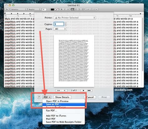 How to print a pdf on mac. The tool is very easy to use, as you’ll see in the process outline below: 1. Open your document in the Pages app or Word for Mac and hit File-Print. 2. In the Print dialog, you’ll see a dropdown with the default value as … 