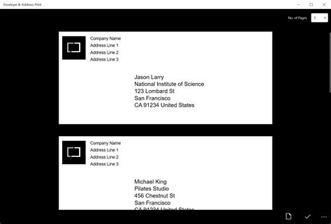 How to print address in envelope