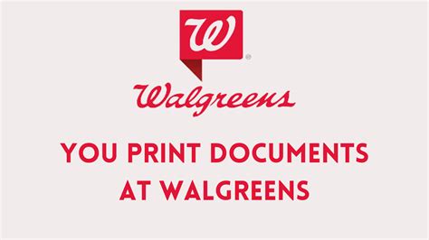 Print Your Documents At Walgreens. If you require documents,
