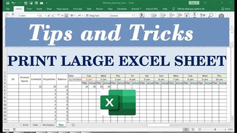 How to print large excel sheet on one page excelwrap