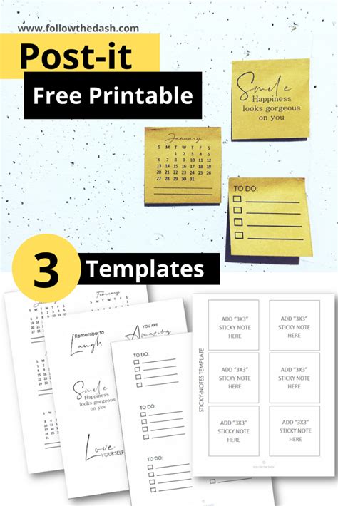 How to print on PostIt notes {+ free printable templates} Notes