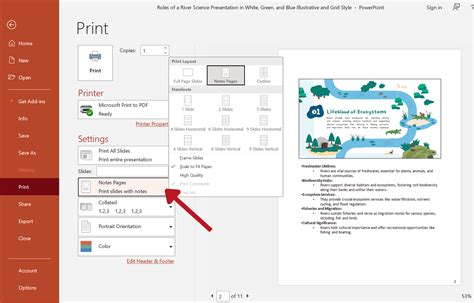 How to print speaker notes in powerpoint
