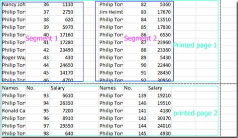 How to print two columns in excel