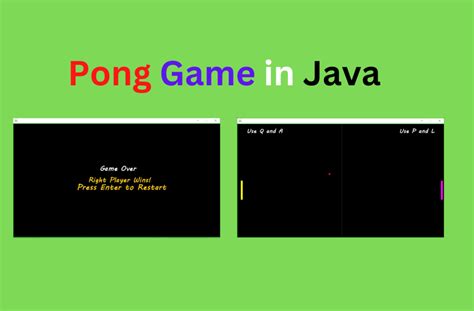 How to program pong in java