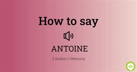 How to pronounce Antoine Chedid HowToPronounce.com