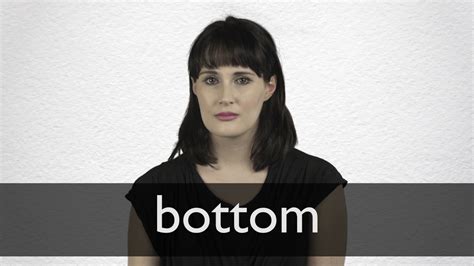 How to pronounce BOTTOM in British English - YouTube