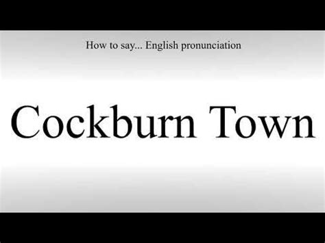 How to pronounce Cockburn HowToPronounce.com