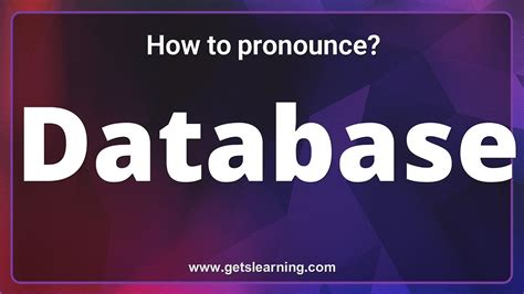 How to pronounce DATABASE in English - Cambridge