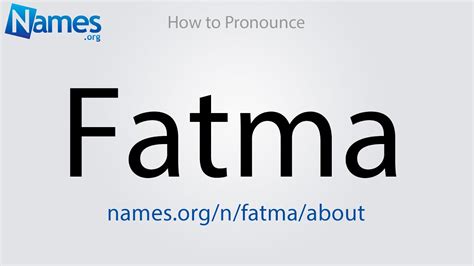 How to pronounce Fatma HowToPronounce.com