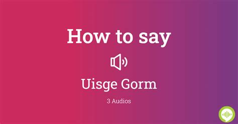 How to pronounce Gorm HowToPronounce.com