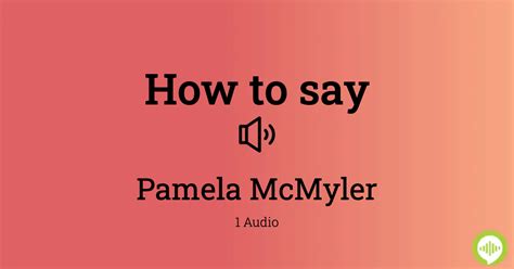 How to pronounce Pamela HowToPronounce.com