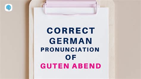 How to pronounce Schönen abend in German