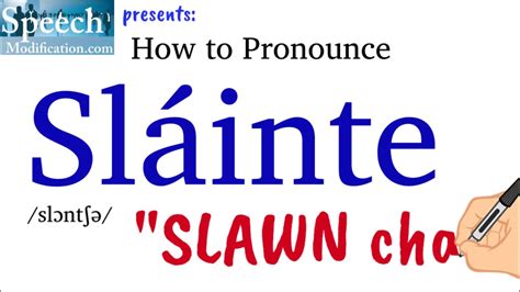 How to pronounce Slainte - synonyms.com