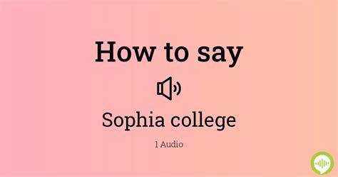 How to pronounce Sophia in Latin HowToPronounce.com