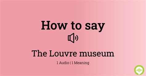 How to pronounce The louvre HowToPronounce.com