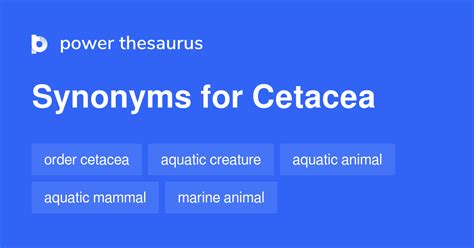 How to pronounce cetacea - synonyms.com