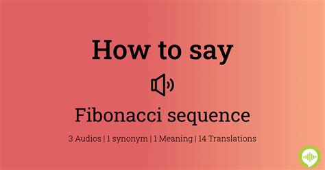 How to pronounce fibonacci in english