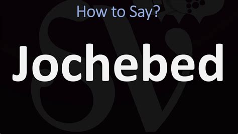 How to pronounce jochebed. Pronunciation of jochebed with 1 audio pronunciation and more for jochebed. Dictionary Collections ... 