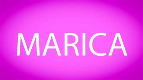 How to pronounce marica HowToPronounce.com