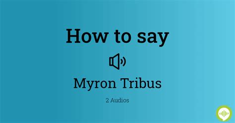 How to pronounce myron HowToPronounce.com