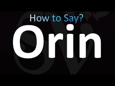 How to pronounce orín HowToPronounce.com