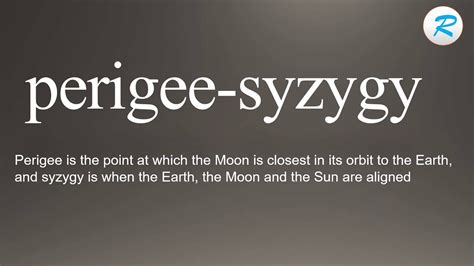 How to pronounce perigee - Definitions.net