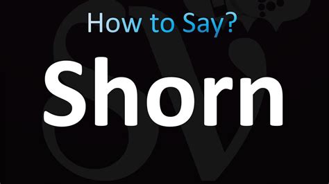 How to pronounce shorn HowToPronounce.com