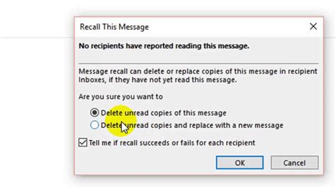 26 Apr 2024 ... If you have Simplified Ribbon or the classic Outlook, go to the Message tab > More Commands (…) > Actions > Recall This Message..