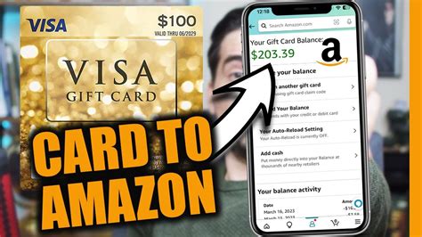 How to put a Visa gift Card on Amazon