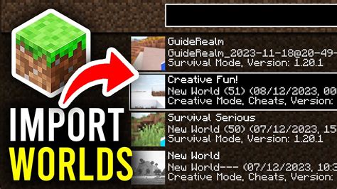 How to put a world into minecraft