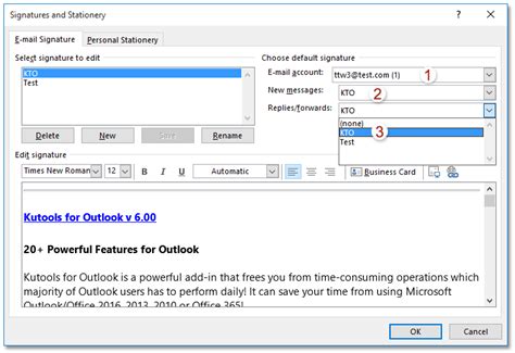 How to put auto signature in outlook