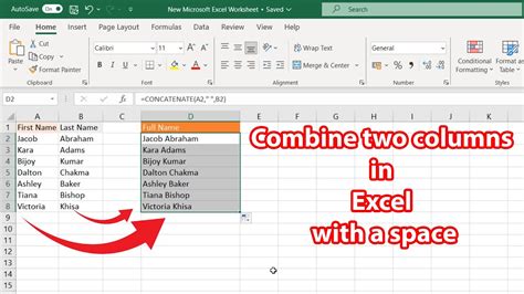 How to put columns together in excel