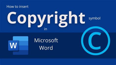 How to put copyright symbol in word