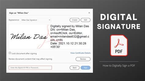 How to put digital signature in pdf