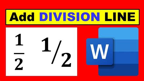 How to put division line in word