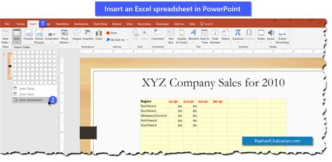 How to put excel sheet in powerpoint