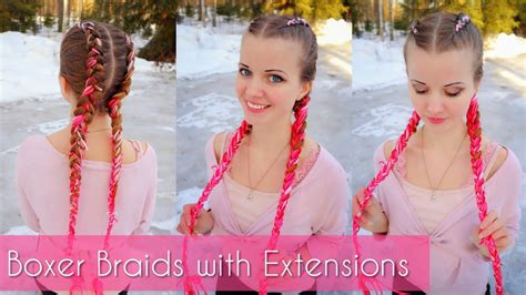How to put hair extensions in braids