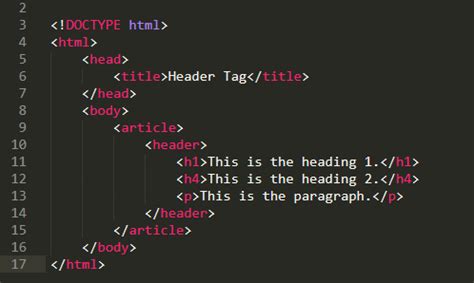 How to put header in html